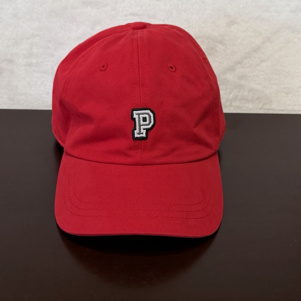 Red Victorias's Secret Pink P Logo VS Baseball Cap Hat Adjustable Strap